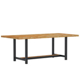 Rustic Mango Wood Industrial Dining Table Natural